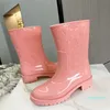 Bota de chuva alta feminina botas de chuva tornozelo Wellington botas longas moda joelheiras entrega rápida