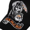 Casquettes de baseball SAMCRO Casquette de baseball SOA Sons of Anarchy Crâne Broderie Casual Snapback Chapeau Mode Haute Qualité Racing Moto Sport chapeaux J230608