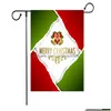 Decorazioni natalizie Colorf Babbo Natale Giardino Bandiera Cortile Banner appeso Lettera Lino stampato Decorazione natalizia Dbc Drop Delivery Home Dhcwf