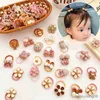 ヘアアクセサリー20pcs/set baby girlsかわいい花の弓bow bulb bands cildres elastic OrnamentsキッズR230608