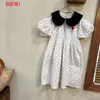 Conjuntos de ropa 212Y 100% Algodón Lunares Camiseta Niños Niños Verano Conjunto delgado Vestido de niña Vestidos con estampado de amor lindo Hermano y hermana ropa 230608