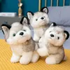 20 cm lebensechte niedliche Husky-Hunde-Plüschtiere, weiches Stofftier, Kawaii-Kinderspielzeug, Geburtstagsgeschenk für Mädchen, Cartoon-flauschiges Hundespielzeug