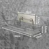 Badrumshyllor rostfritt stål förvaringshylla punchfree kök toalett vägg hängande rack 230607