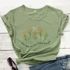 女性のTシャツは彼らに愛の時計を育てるTシャツカラフルな花ティー先生の感謝の贈り物女性ファッションカジュアル美学トップ