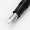 Penne stilografiche JinHao X159 Penna nera acrilica Clip in metallo Pennino fine esteso F 05mm penne per regali scolastici per ufficio 230608