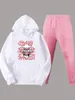 Dames tweedelige broek LW sweatshirt sets Skull Head Letter Print Trainingspak Pollover HoodieTee Trekkoord BroekSkinny Shorts 2PC Bijpassende pakken 230607