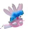 Party Masks 1Pcs Female princess half face masquerade feather mask 230607