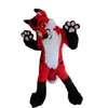 Profesjonalny kostium maskotki wilka czerwony futra pies fursuit halloween świąteczny sukienka