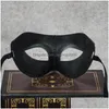 Party Masks Mask Masquerade 24 färger Mardi Gras Celebration Cosplay Jazz Prince Half Face Plastic Carved DH0107 Drop Delivery Home DH7IO