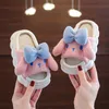 Slipper Childrens Jongens Meisjes Slippers Strik Leuke Cartoon Konijn Thuis Antislip Zacht Linnen Ademend Kids 230608