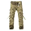 Pantalons pour hommes hommes Cargo armée vert grandes poches décoration hommes décontracté lavage facile automne coton pantalon grande taille 42 230608