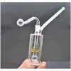Rökande rör Mini Glass Oil Burner Bong Water With Recycler Dab Rig Hand Bongs Thick Pyrex Beaker 10mm Pipe and Drop Delivery Home DHOD2