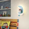 Lámpara de pared Decoración de dormitorio Protección ocular Lectura de cabecera Moderna y única Luna creativa