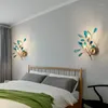 Wall Lamps Color Agate Gold Sconces Lighting Hallway Bedroom Antique Lights Modern Home Decorative Nordic Loft