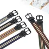 Belts Fashion Versatile Canvas Men Women Belt Metal Buckle Elastic Braided High Quality Camping Fishing Gym