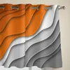 Curtain Orange Grey Gradient Geometric Abstract Windows Curtains Living Room Bedroom Window Treatments Household Kitchen