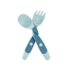 Tazze Piatti Utensili Neonati Bambini Cucchiaio Forchetta Set Morbido silicone pieghevole Scoop Kit Stoviglie Toddler Training Alimentazione Posate Utensile 230607