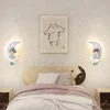 Lámpara de pared Decoración de dormitorio Protección ocular Lectura de cabecera Moderna y única Luna creativa