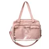 Abendtaschen Rosa Bär Ita Tasche Schleife für Puppen Frauen Niedliche Schulter Klare Tasche Japanische Kawaii Transparente Handtasche Teenager Mädchen