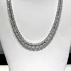 MEN 925 SIVAL مع 14K مطلي بالذهب مطلي بتنس تنس بلينغ VVS Moissanite Diamond Diamond Necklace DiCy Tennis Necklace