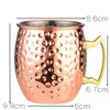 Tazze 1pcs 550ml Moscow Mule Copper Metal Mug Cup Acciaio inossidabile Birra Vino Coffee Bar Tool 230607