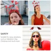 Bandanas 2pcs Saint Valentin Bandeaux Rouge Coeur Bopper Bandeau Sequin Cheveux Glitter Tinsel Casque Pour