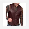 Men's Vests 2023 European And American Men's Fashion Vintage Vest Single-breasted Leather Jacket