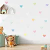 18Pcs Watercolor Heart-shaped Nursery Wall Art Decals Vinyl Wall Stickers PVC Wallpaper Mural Kids Bedroom Removable Home Decor