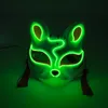 Party Masks 10 Colors Choice Luminous Sexy Cat Face Mask Festival Decoractive Led Light For Adult Women Kids Glowing In The Dark 230607