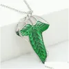 Pins Brooches Beautifly Accessories Lord Of Therings Een Green Leaf Pins Pendant Brooch Fashion Jewelry Christmas Drop Delivery Dhat4