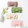 Hårtillbehör baby flicka bowknot pannband barn bomullsband turban för småbarn färghuvud wraps nyfödda R230608