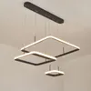 Chandeliers Square Modern Chandelier Lamp For Home Living Room Decoration Kitchen Dining Bedroom Led Hanging Light Fixture