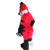 Profesjonalny kostium maskotki wilka czerwony futra pies fursuit halloween świąteczny sukienka