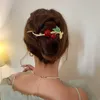 Andere Retro Damen Luxus Kirschförmige Haarspangen Neue Ein-Wort-Pferdeschwanz Clip Kopfschmuck Mode Mädchen Accessoires R230608