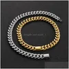 Chain Mens Titanium Steel Cuban Link Bracelet Hip Hop Style With Simple Design Perfect For Everyday Wear. Drop Delivery Jewelry Brace Dhyin