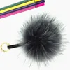 Keychains Ms.MinShu Raccoon Fur Key Chains Natural Ball Genuine Pompom Charm For Bag Pendant