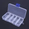 10 Compartment Storage Box Practical Adjustable Plastic Case for Bead Rings Jewelry Display Organizer