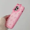 Бесплатный DHL оптовый мультфильм Cartoon Pig 3D для iPhone 14 плюс 13 12 11 Pro Max 13pro 14pro Girl милый мягкий силиконовый розовый телефон.