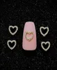 ديكورات فن الأظافر 30pcs 6x5pcs Valentine Heart Charm Jewelry Love و 3D Metal Alloy Decoration Jewellery 230608