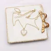 19Style Luxury Designer Двойной буквы подвесной ожерелья 18K Золото покрыто Crysat Pearl Athestone Ожерелье для женщин свадебная вечеринка Jewerlry Accessories v5