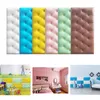 1pc 3D Self-Adhesive Soft Bag Anti-Collision Bed Stickers Thickened Wall Stickers DIY Tatami Headboard Bedroom Home Decoration