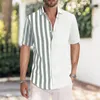 Chemises décontractées pour hommes à la mode chemise pour hommes séchage rapide hauts à manches courtes bloc de couleur bureau habillage