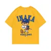 Мужские футболки INAKA Power Brown Reveree Bear Purple Baseball Ape Graphic Print Cremin