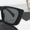 Gafas de sol rectangulares de diseñador de marca para mujer, diseño de marco de placa, gafas de sol para hombre, patillas cortadas, estilo popular y simple para exteriores uv400