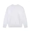 Men's Hoodies Men's Solid Color Round Neck Wool Sweater Love Embroidery Oversize Version Pullover