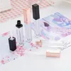 5 ml Lipgloss-Behälter, leere quadratische Lipgloss-Röhre, Make-up-Lippenölbehälter, Kunststoffröhrchen, Schwarz, Roségold, Gersb