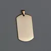 36 * 22 * 1.8mm Dog Tags En Acier Inoxydable Rectangle Blanc Pendentif fit Lien Perle Chaîne Militaire Armée Laser Gravable En Métal Pet ID Carte DIY Collier Faisant Des Accessoires