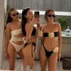 Kvinnors badkläder Summer Women's Clothing tredimensionell blommedekoration Camisole Sexiga trosor Bikini Brasilianska baddräkt 230608