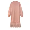 캐주얼 드레스 2023 St Sweater Knitted Dress Fashion residos de Festa Robe Femme Loose Loose Women