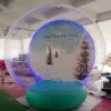 Tent van de de Sneeuwbol van de Kerstmisdecoratie de Opblaasbare Transparante Bellen met Douane Gedrukte Achtergrond voor Adversting Kerstmiswerf